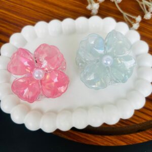 Flower Marble Hair Claw