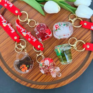 Christmas Candy Water Keychain