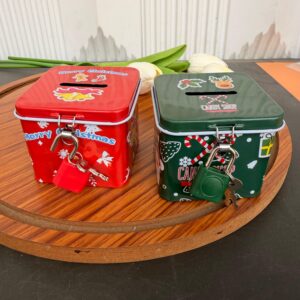 Christmas Mini Metal Piggy Bank