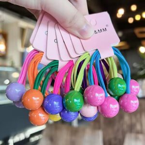 Colorful Candy Balls wraparound Hairties (Pack of 2)