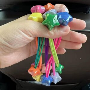 Colorful Candy Star wraparound Hairties (Pack of 2)