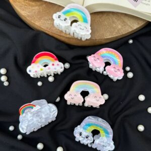 Rainbow Acrylic Hair Claws