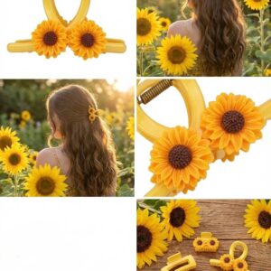Sunflower Hair Claws