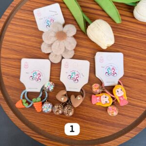 Cartoon Hairties Set (Pack of 4 pairs)