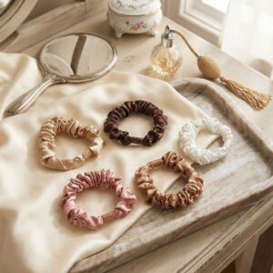 Ruffled Skinny Scrunchies (Pack of 5)