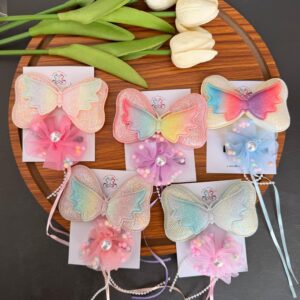Butterfly Bow Clips Set