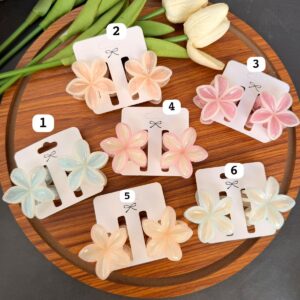 Pastel Flower Hair Claws (Pack of 2)