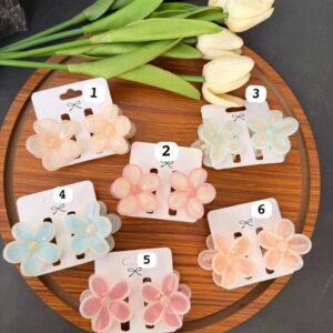 Pastel Flower Hair Claws (Pack of 2)