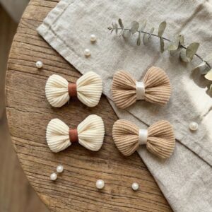 Cocoa Puffy Bow Clips Combo