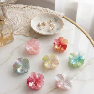 Holographic Flower Hair Claws (Pack of 6)