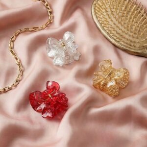 Glitter Butterfly Hair Claws (Pack of 3)