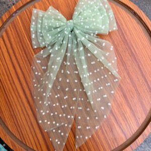 Polka Dot Hair Bow Clip
