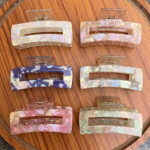 Marble print Hair Claws
