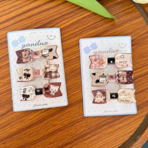 Cute Cartoon Hair Clips Card (Pack of 3)