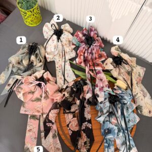 Floral Bow Hair Claw