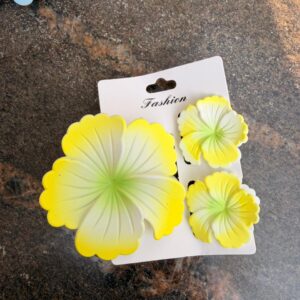 Hibiscus Flower Hair Claws Set