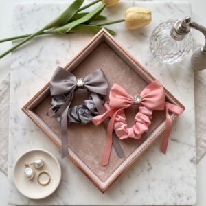 Satin Bow Rubberband (Pack of 2)