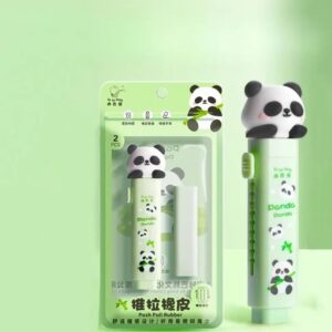 Panda Retractable Push Eraser with refill