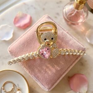 Embellished Teddy Metal Hair Claw