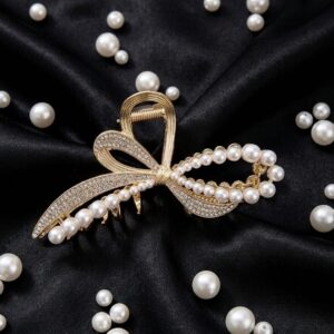 Embellished Bow Metal Hair Claw