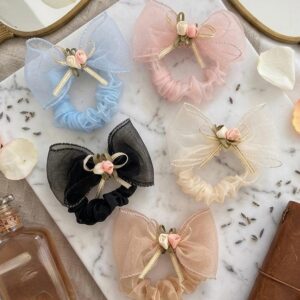 Rose Bow Rubberband (Pack of 5)