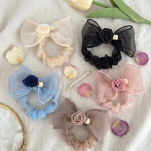 Rose Bow Rubberband (Pack of 5)