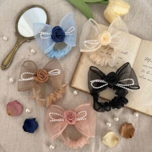 Rose Bow Rubberband (Pack of 5)