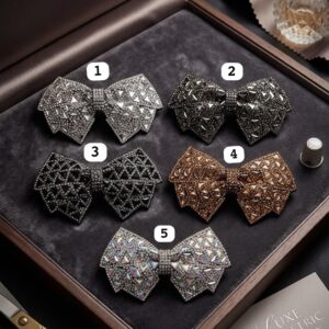 Luxe Mirrored Bow Clips
