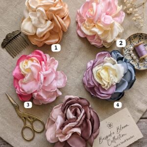 Korean Rose Bow Clip