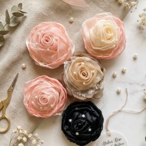 Korean Rosy Bow Clip