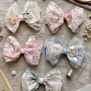 Korean Chikankari Bow Clip