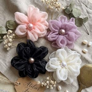 Korean Flower Bow Clip