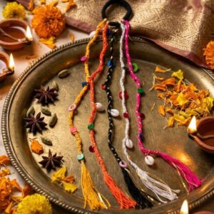 Navratri tasseled Hairties